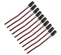 X AUTOHAUX 10pcs Car T10 194 Round Pre Wired Harness Female Socket for LED Bulb