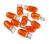 X AUTOHAUX 10pcs DC 12V T10 W5W LED Incandescent Dashboard Light Amber for Car