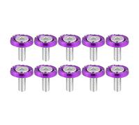 X AUTOHAUX 10pcs Fender Washer Bumper Washer M6 Bolts Engine Bay Dress Purple