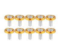 X AUTOHAUX 10pcs Fender Washer Bumper Washer M6 Bolts Engine Bay Dress Yellow