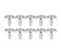 X AUTOHAUX 10pcs Fender Washer Bumper Washer M6 Bolts Engine Bay Silver Tone