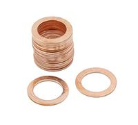 X AUTOHAUX 14mm Inner Dia Copper Washers Flat Car Engine Sealing Gaskets 20pcs