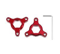 X AUTOHAUX 14mm Red Aluminum Alloy Racing Motorcycle Rider CNC Fork Preload Adjusters for Most Motorcycles - Pack of 2