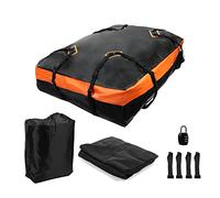 X AUTOHAUX 15 Cubic Feet Car Roof Bag Rooftop Top Cargo Carrier Bag Set