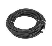 X AUTOHAUX 15Ft4AN Braided Nylon Stainless Steel CPE Oil Fuel Gas Line Hose