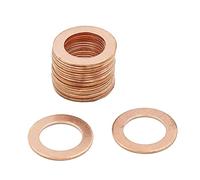 X AUTOHAUX 15mm Inner Dia Copper Washers Car Sealing Plate Gaskets Rings 20pcs