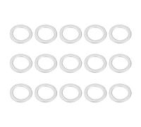 X AUTOHAUX 15pcs 21513-23001 Engine Oil Drain Screw Gasket M14 Oil Crush Washer