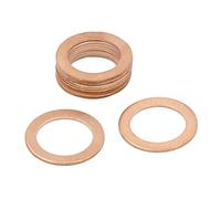 X AUTOHAUX 16mm Inner Dia Copper Flat Washers Car Engine Sealing Gaskets 10pcs