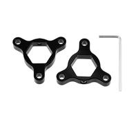 X AUTOHAUX 17mm Black Aluminum Alloy Racing Motorcycle Rider CNC Fork Preload Adjusters for Most Motorcycle - Pack of 2