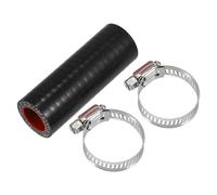 X AUTOHAUX 18mm/0.71" ID 76mm 2.99" Length 0 Degree Silicone Straight Coupler Hose 4-Ply Reinforced 5mm Thick Straight Silicone Hose Coupler W/Clamps Turbo Intercooler Pipe Black Red 1 Set