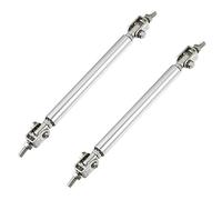 X AUTOHAUX 1pair 100mm 3.94" Universal Splitter Support Rod Adjustable Front Bumper Lip Splitter Strut Rod Tie Support Bars for Car Silver Tone