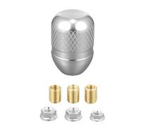 X AUTOHAUX 1Set Universal Car Shifter Lever Stick Gear Shift Knob Silver Tone