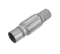X AUTOHAUX 2.25"x6"x10" Exhaust Flex Pipe with Welding Extension Pipe | Vehicle, Stainless Steel Material, Car Exhaust Flex Pipe, 1 Pcs, Weld In, Vibration Relief, Flexible Pipe