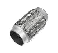 X AUTOHAUX 2.5"x6" Car Exhaust Flexible Pipe Tubing Exhaust Joint | Silver Tone, Stainless Steel Material, Car Exhaust Flex Pipe, Weld In, Vibration Relief, 1 Pcs