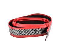 X AUTOHAUX 2.5m Car Bumper Lip Splitter Side Skirt Carbon Fiber Pattern Red