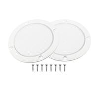 X AUTOHAUX 2 Pcs 3" Car Metal Speaker Cover with 8 Screws White