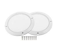 X AUTOHAUX 2 Pcs 5" Car Metal Speaker Cover with 8 Screws White