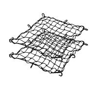 X AUTOHAUX 2 Pcs 50x50cm Motorcycle Cargo Net Thicken Netting with Hook Black