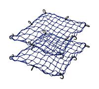 X AUTOHAUX 2 Pcs 50x50cm Motorcycle Cargo Net Thicken Netting with Hook Blue