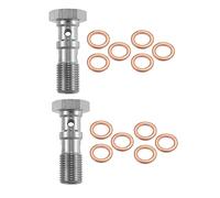 X AUTOHAUX 2 Pcs M10x1.0 Turbo Brake Line Banjo Bolts Double Banjo Bolt 30mm