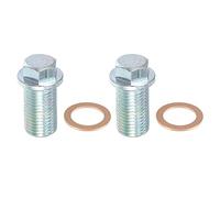 X AUTOHAUX 2 Pcs M14x1.5 Engine Oil Drain Plug Screw for Dodge Silver Tone