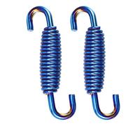 X AUTOHAUX 2 Pcs Motorcycle Exhaust Pipe Spring 55mm 2.17" Stainless Steel Blue