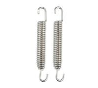 X AUTOHAUX 2 Pcs Motorcycles Universal Exhaust Pipe Spring 80mm 3.15" Stainless Steel Exhaust Pipe Spring Hook Modified Accessory Silver Tone