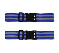 X AUTOHAUX 2 Pcs Reflective Bands for Waist Cycling Reflective Belts Blue
