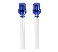 X AUTOHAUX 2 Pcs Universal Gas Fuel Tank Caps Vent Hose for Dirt Bike Blue