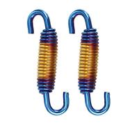 X AUTOHAUX 2 Pcs Universal Motorcycle Exhaust Pipe Spring 58mm 2.28" Gold Tone