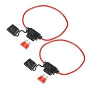 X AUTOHAUX 2 Set 16 Gauge Car Blade Style Inline Fuse Holder with 10A Fuse
