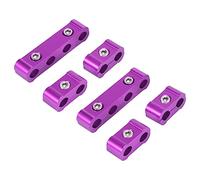X AUTOHAUX 2 Set 8mm Car Engine Spark Plug Wire Separator Looms Divider Purple