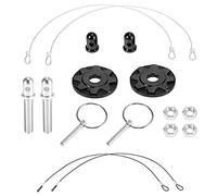X AUTOHAUX 2 Set Universal Car Hood Pin Kit Hood Pin Lock Latch Catch Black