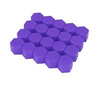 X AUTOHAUX 20pcs 17mm Purple Silicone Car Wheel Nut Lug Hub Covers Dust Caps