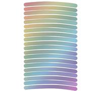 X AUTOHAUX 20pcs 3.54"x0.28" Car Wheel Rim Luminous Warning Sticker Multicolor