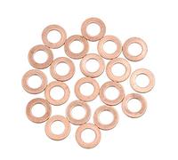 X AUTOHAUX 20pcs 8mm Inner Dia Copper Washers Flat Sealing Gaskets Ring for Cars