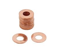 X AUTOHAUX 20pcs M8 x 18mm x 1mm Copper Flat Washer Sealing Ring for Screw