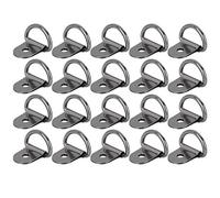 X AUTOHAUX 20pcs Titanium Tone D Shape Tie Down Anchors Lashing Rings for Car