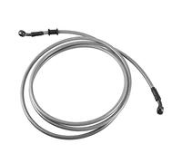 X AUTOHAUX 240cm AN3 M10 Car Brake Line Oil Hose Pipe Fitting 28° Silver Tone