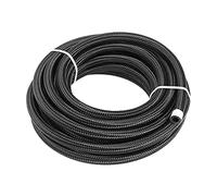 X AUTOHAUX 25Ft 6AN Braided Nylon Stainless Steel CPE Oil Fuel Gas Line Hose