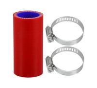 X AUTOHAUX 28mm/1.10" ID 76mm 2.99" Length 0 Degree Silicone Straight Coupler Hose 4-Ply Reinforced 5mm Thick Straight Silicone Hose Coupler W/Clamps Turbo Intercooler Pipe Red Blue 1 Set