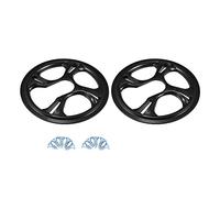X AUTOHAUX 2pc 48 Teeth 12cm 4 Holes Bicycle Bike Crankset Chain Wheel | Black