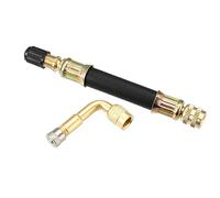 X AUTOHAUX 2pcs 10cm 4" Car Tire Valve Extender Hose with Extension Adaptor