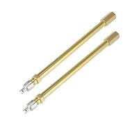 X AUTOHAUX 2pcs 140mm/5.51" Long Brass Auto Tire Valve Extension Adaptor