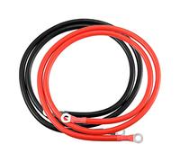 X AUTOHAUX 2pcs 2 AWG Gauge 150cm 5/16" Red Black Battery Cables for Car Truck