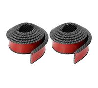 X AUTOHAUX 2pcs 4.5cm x 1.5m Car Wheel Tire Mudguard Strip Carbon Fiber Pattern