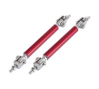 X AUTOHAUX 2pcs 6"-8" Car Front Bumper Lip Splitter Strut Tie Rod Bar Red