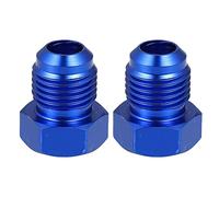 X AUTOHAUX 2pcs AN6 Car Female Flare End Cap Block Off Nut O Ring Thread Blue