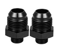X AUTOHAUX 2pcs Black 10AN Male to M14 x 1.5mm Male Fitting Adapter for Car