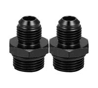 X AUTOHAUX 2pcs Black 6AN Male to M18 x 1.5mm Male Fitting Adapter for Car